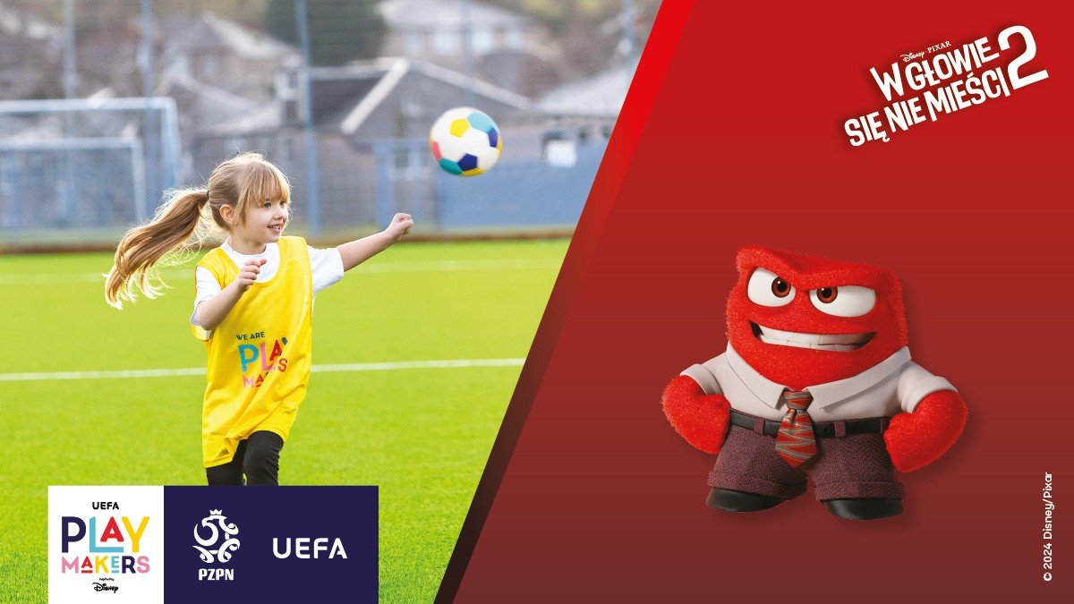 Dziewczynka grająca w piłkę UEFA Playmakers